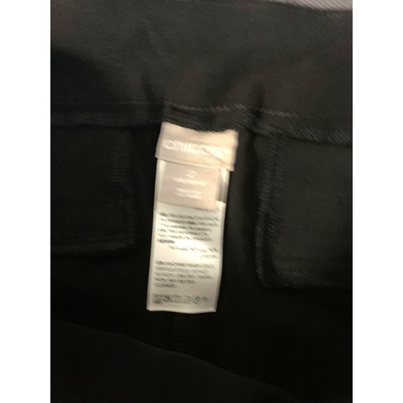 Chicos Womens Size 2 L 12 Pull on Cropped Pants Black - Picture 4 of 4